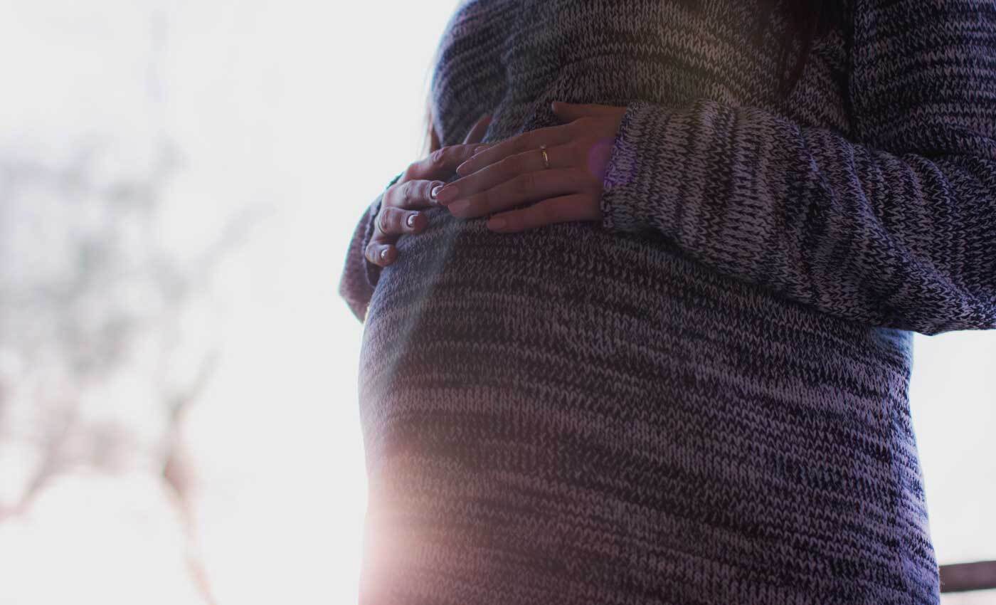 Pregnant woman at work