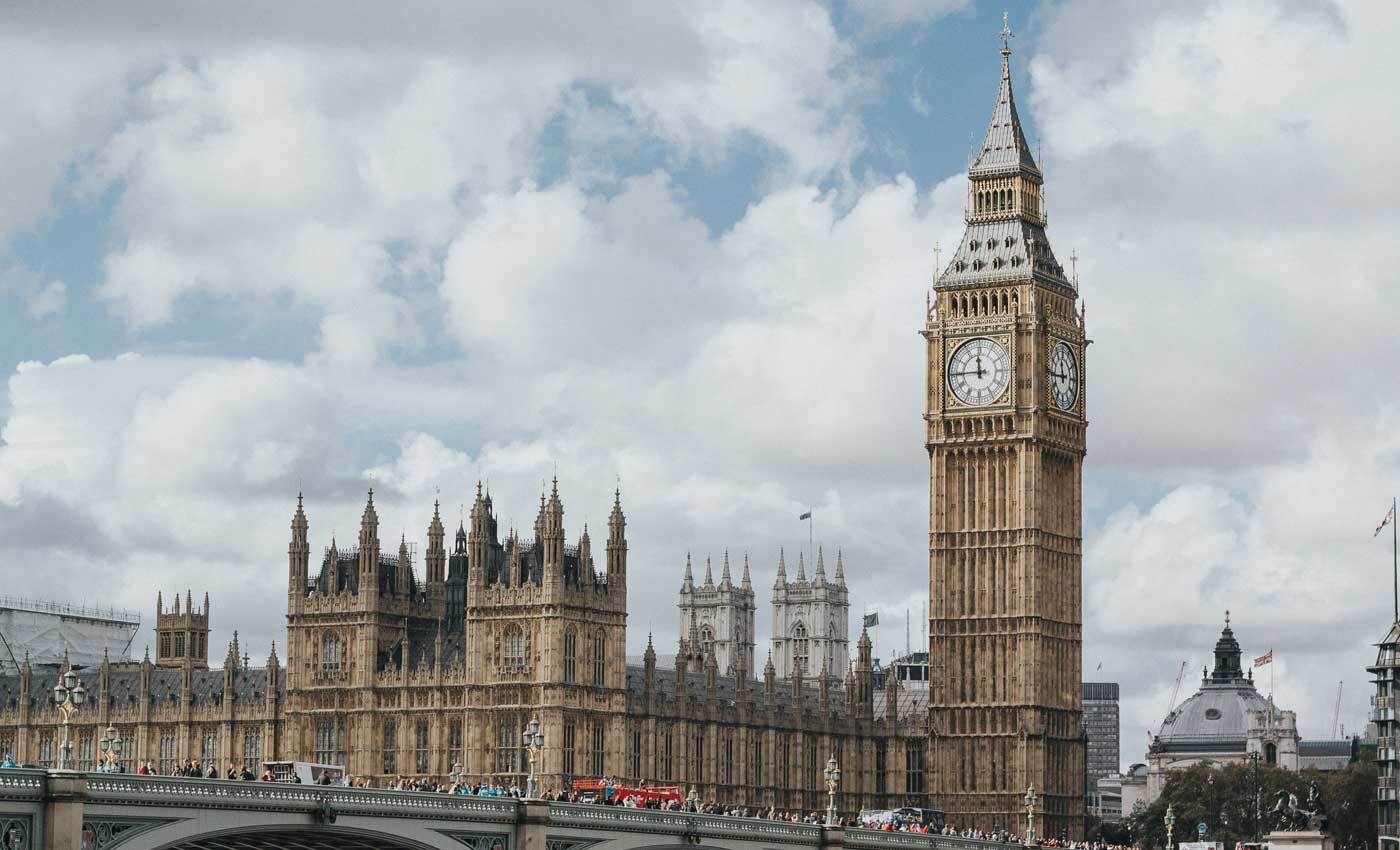 Payroll outsourcing - Shows UK parliament building